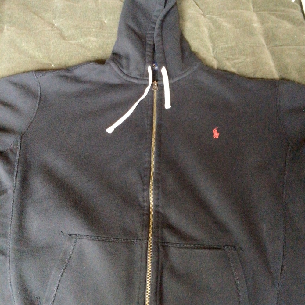 Ralph Lauren Men's Black Zip-Up Hoodie